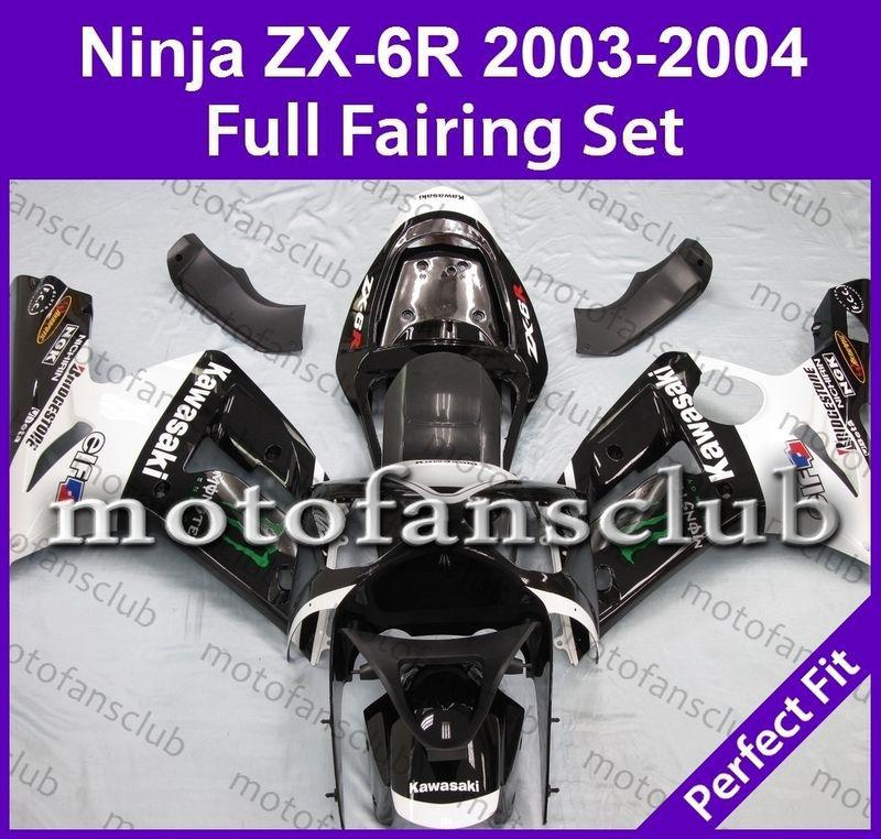 Fit kawasaki 03 04 zx 6r zx 636 ninja 2003 2004 fairing bodywork plastics #20 b