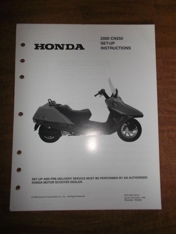 2000 honda cn 250 helix scooter moped set up instructions manual wiring oem