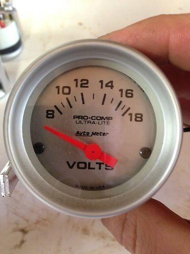 Auto meter pro-comp ultra-lite volt meter 2 1/16"