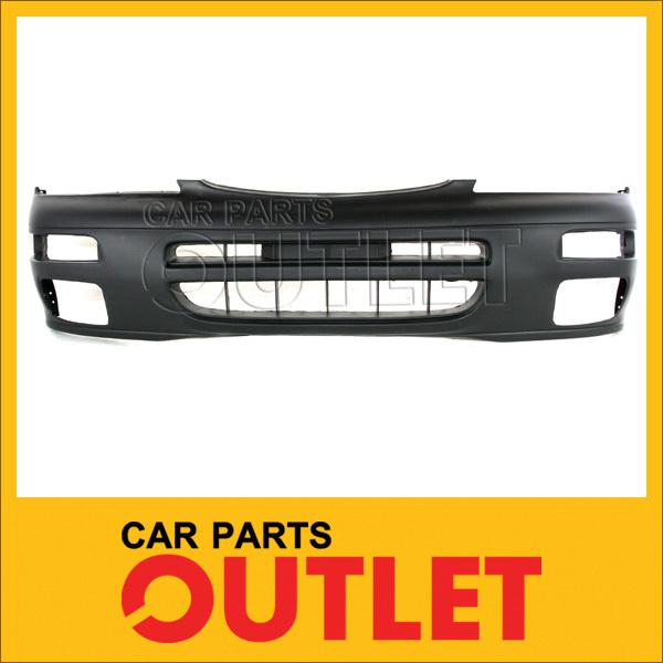 1995 1996 maxima front bumper cover non primered plastic unpainted se w/fog hole