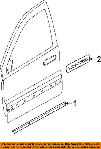 Jeep oem 4806275ab front door-lower molding