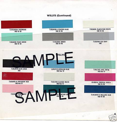 1970 chevrolet gmc international jeep ford dodge trucks paint chips dupont m7