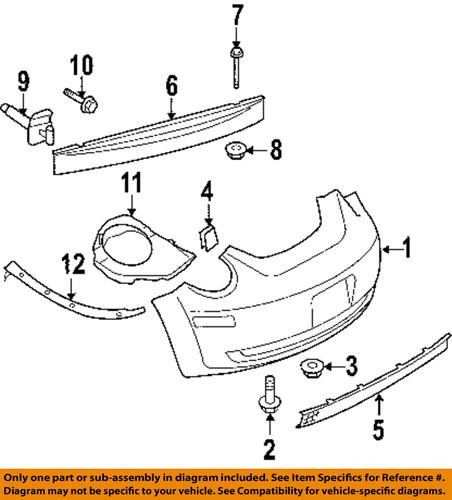 Volkswagen oem 1y0807649fgru rear bumper-bumper cover