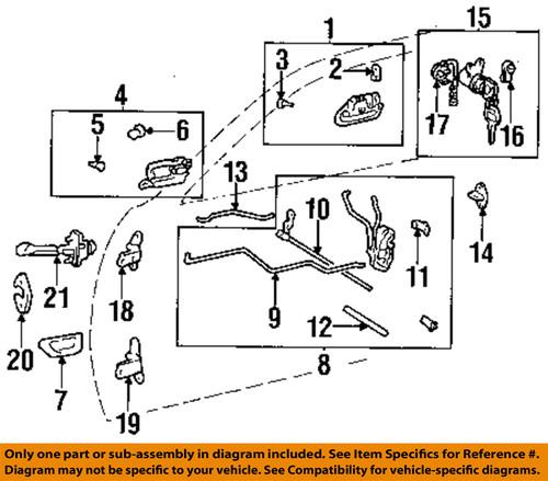 Toyota oem 6905241020 front door-cylinder & keys