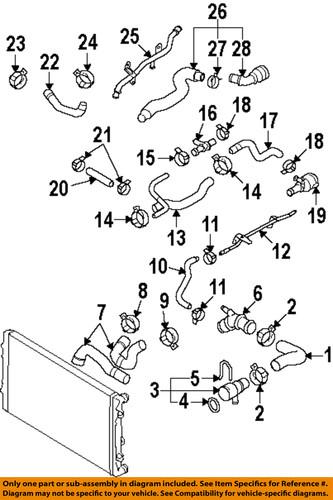 Volkswagen oem n90693001 cooling-t-piece