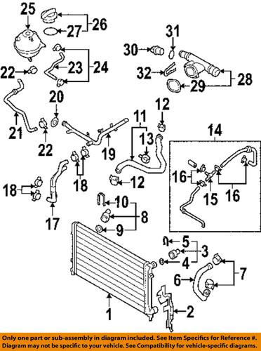 Volkswagen oem 1k0122447ed engine coolant hose/cooling system misc