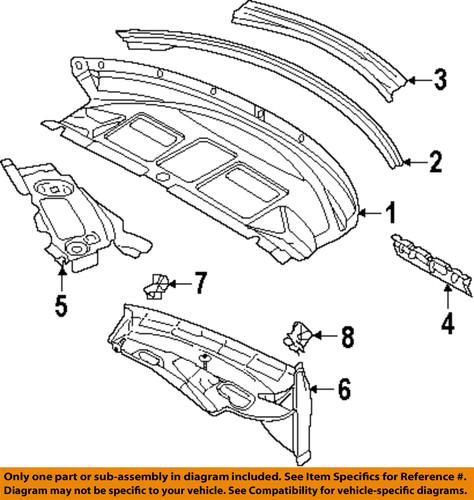 Volkswagen oem 1y0813949c stowage-convertible/soft top-side panel