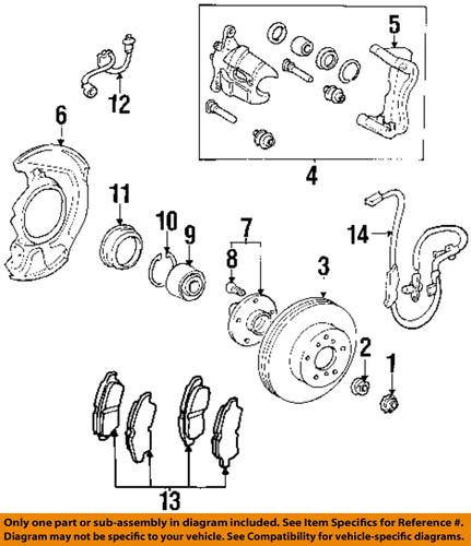 Toyota oem 8954245010 front abs wheel sensor/abs wheel speed sensor