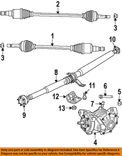 Dodge oem 5157005ae axle & differential-drive shaft