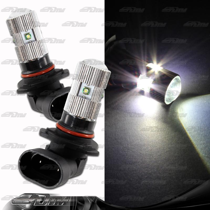 1x pair dodge chrysler ford gmc 9005 hb3 25 watt 5 led white projector bulbs