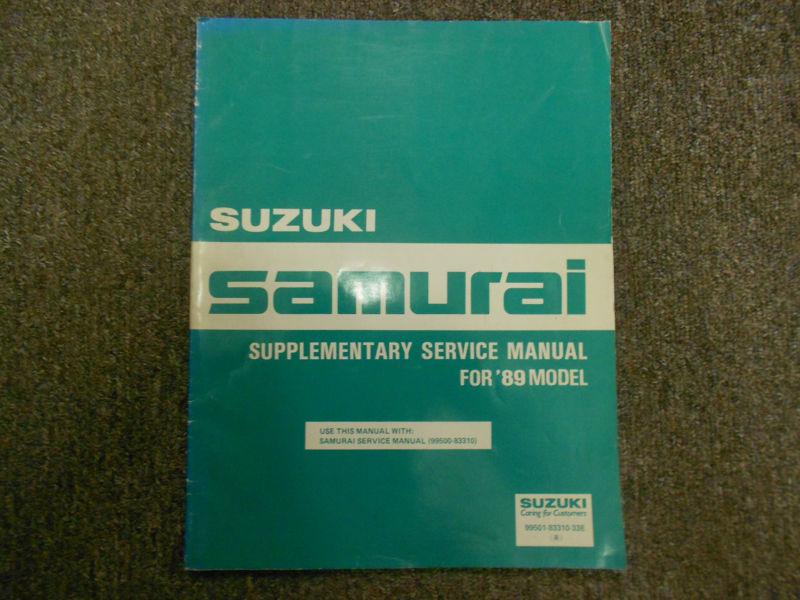 1989 suzuki samurai supplementary service repair shop manual factory oem book 89