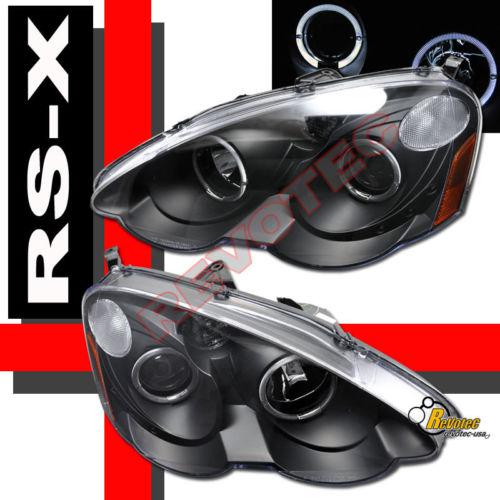 02 03 04 acura rsx black halo projector headlights g2