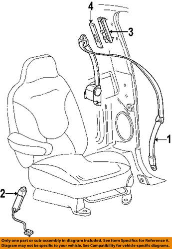 Ford oem 9l1z7861202aa front seat belts-buckle