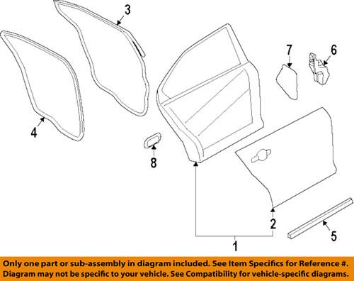 Ford oem bg1z5424631a rear door-door shell