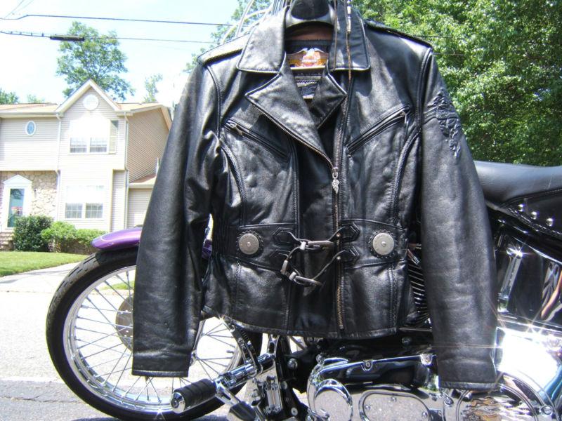 Harley davidson leather jacket sierra medium black rose