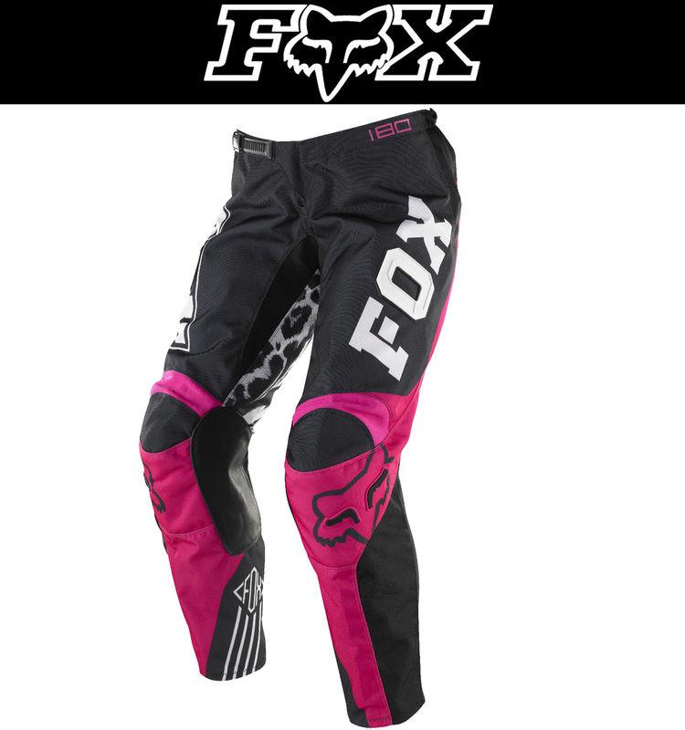 Fox racing womens 180 black pink sizes 1-14 dirt bike pants motocross mx atv '14