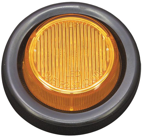 Wesbar 2" round led clearance/sidemarker light amber 401576