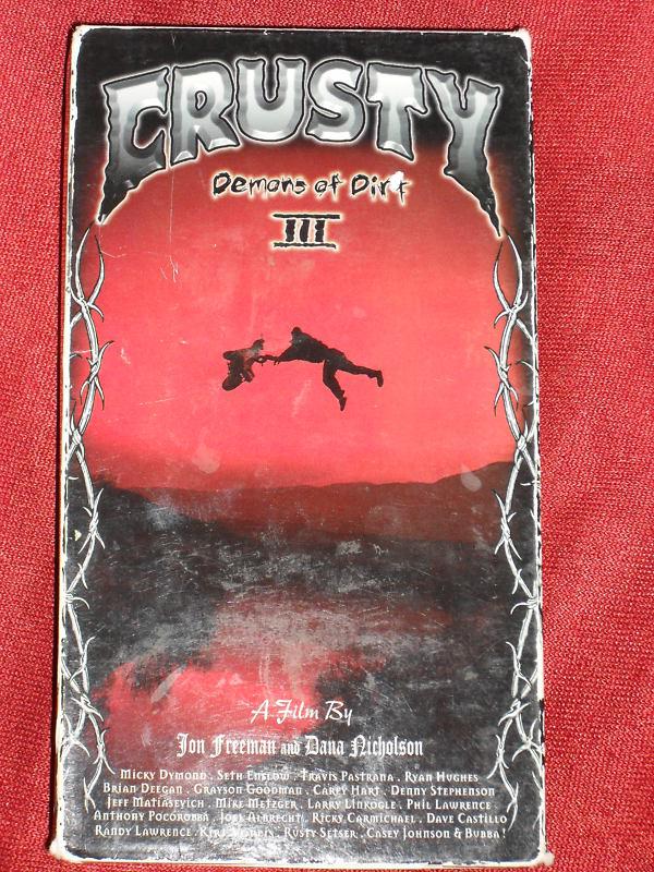 Crusty iii 3 199 travis pastrana motocross freestyle dirt offroad racing vhs