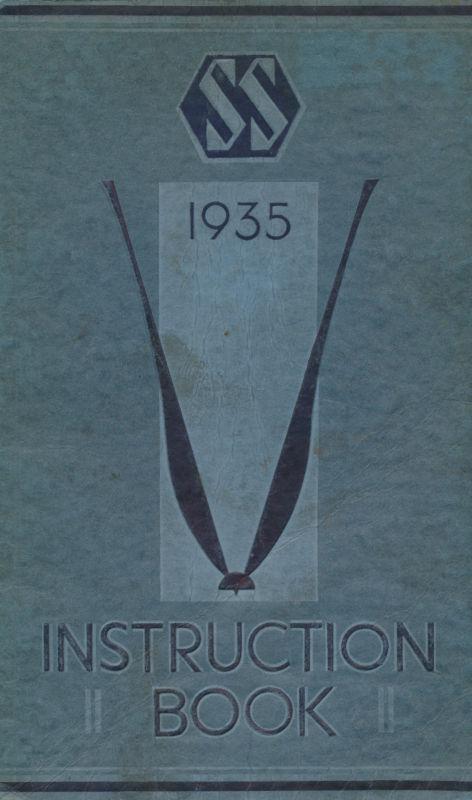 1935 jaguar ss instruction book