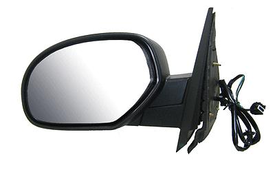 Textured black power heated side view door mirror assembly driver left lh