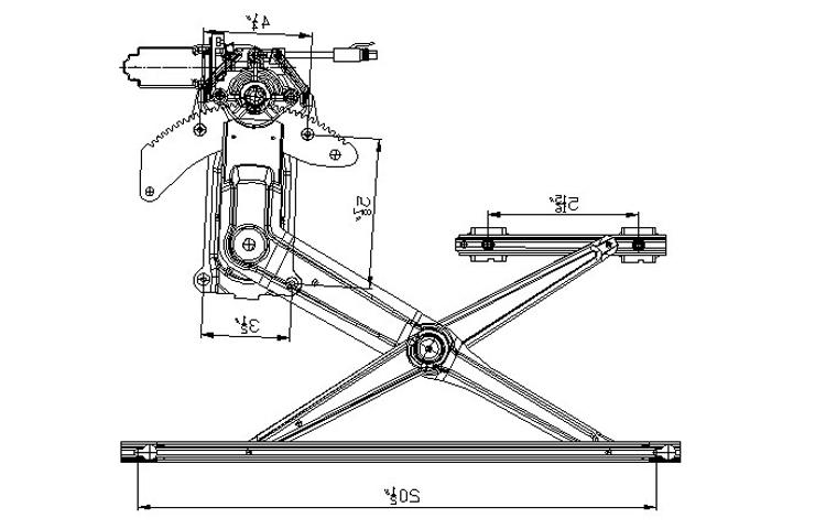 Right passenger side front power window regulator 94-02 dodge ram 1500 2500 3500