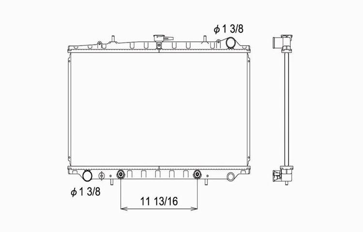 Replacement radiator nissan stanza axxess automatic / manual l4 2.4l 2146057e11