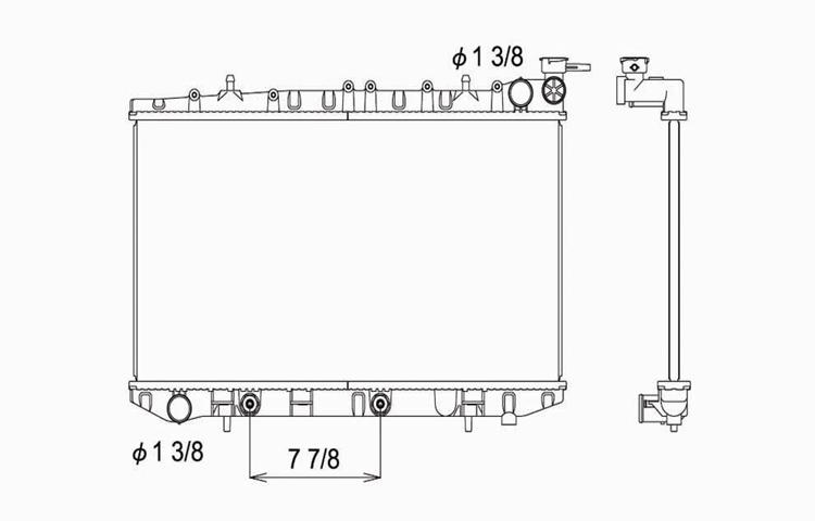 Replacement radiator infiniti g20 nissan 200sx auto / man 2.0l, l4 2146062j01