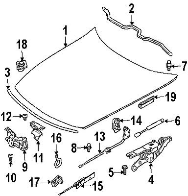 Bmw 51237049946 genuine oem factory original hood bumper