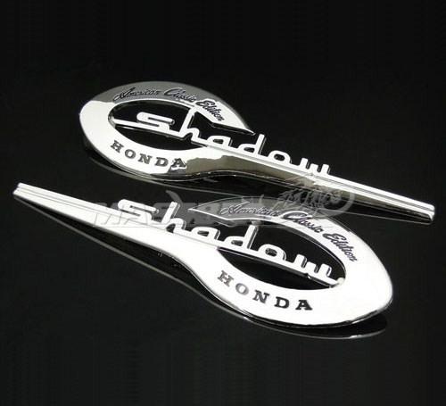 Chrome silver gas tank badge decal emblem for honda shadow motorcycle series