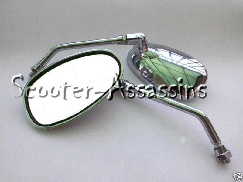 Chrome 10mm thread mirrors for yamaha xvs-650 1300 1600 1700 xvs11 1900