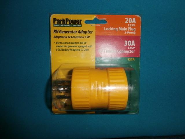 Park power rv generator adapter 20 amp 125 volt