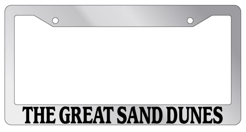 Chrome license plate frame the great sand dunes auto accessory national park