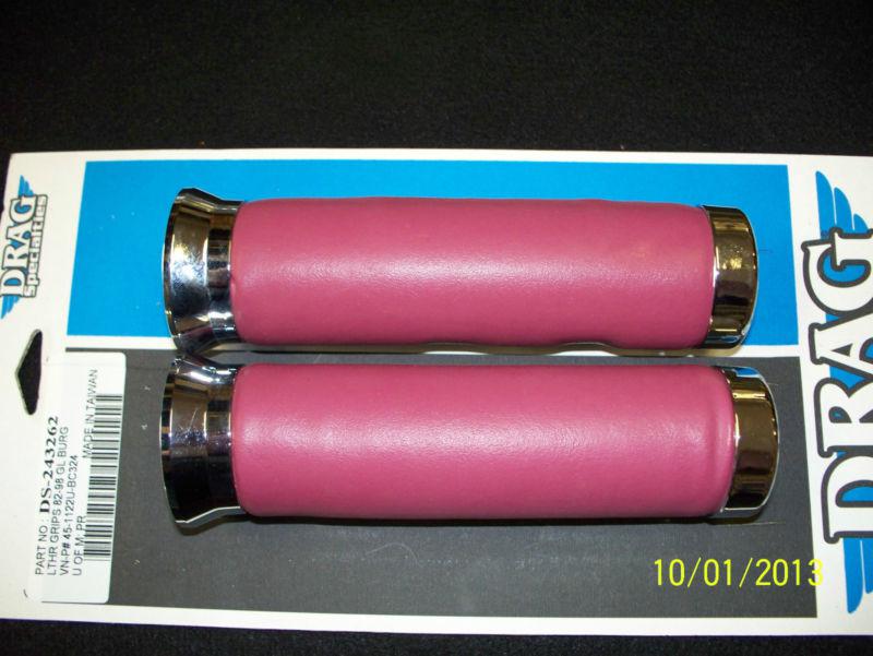 Honda goldwing gl 1100 - 1500 leather grips-burgandy