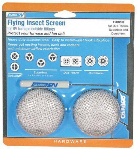 Camco rv flying insect screen cover furnace bugs wasps fly camper travel trailer