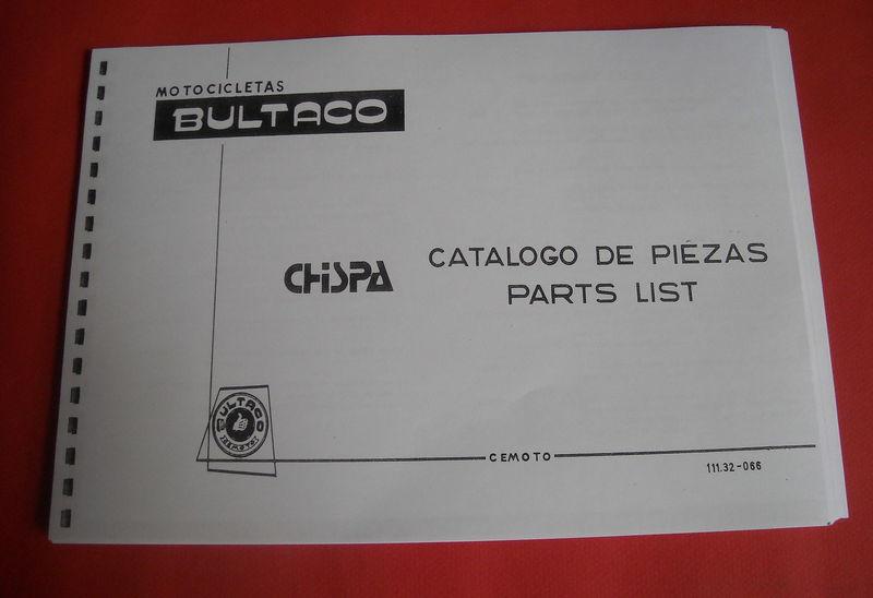 Bultaco  chispa, spare-parts list, copy of the original, 111m