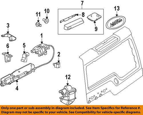 Land rover oem fug500010 trunk lock actuator motor/trunk/trunk part