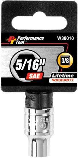 Performance tool w38010 - 3/8" drive 5/16" 6pt socket