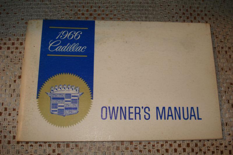 1966 cadillac owners manual original rare glovebox book 66