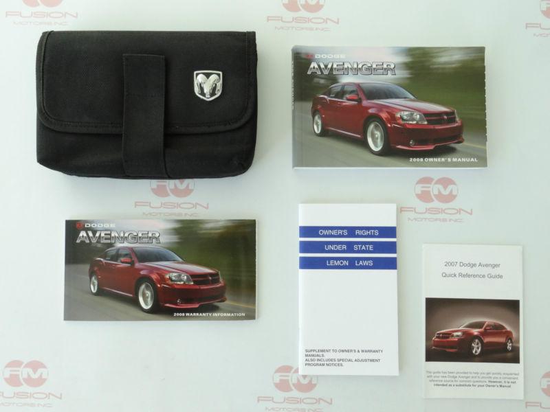 2008 dodge avenger owners owner manual with case 