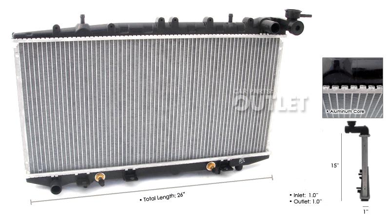 1991 1992 1993 1994 1995 1996 sentra radiator 1.6l 2.0l auto 1997 1998 1999 new