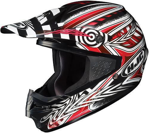 New hjc cs-mx charge offroad/motocross adult helmet, mc-1/red/white/black, xl