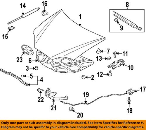 Hyundai oem 811902c000 hood release cable-release cable
