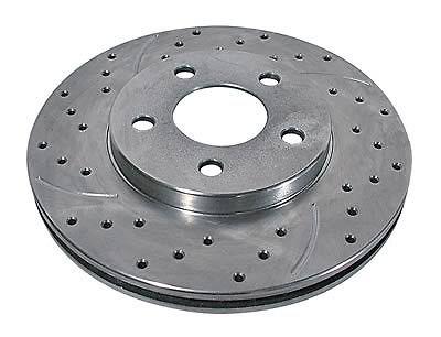 Summit brake rotor extreme iron natural drilled slotted psgr side front ford