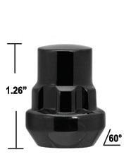 4pc black ford mustang locking lug nuts custom wheel locks 1/2"