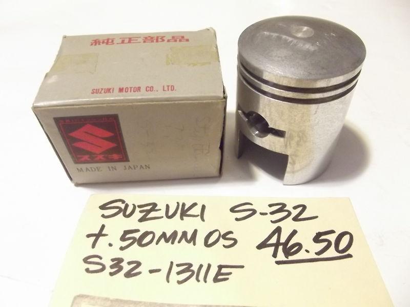 Suzuki s32 s 32 piston (only) +.50mm os, 46.50mm bore nos nip