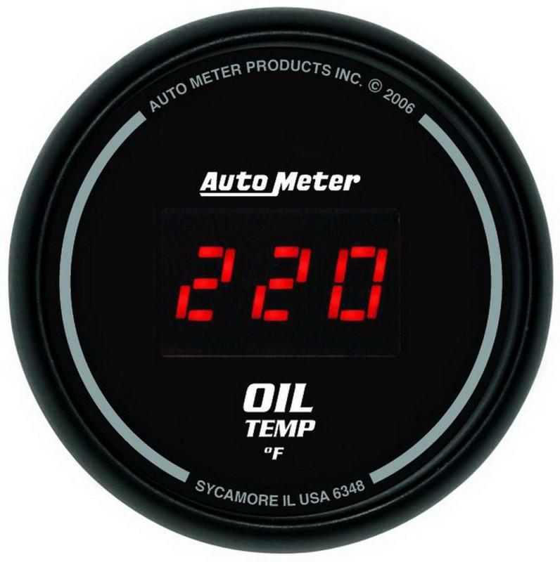 0-400 degrees f, 2 1/16" auto meter 6348 sport-comp oil temperature digital