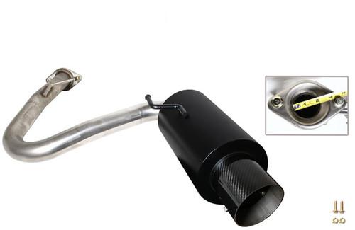 2005-2010 scion tc axleback black bolt on exhaust muffler with carbon tip 06-09