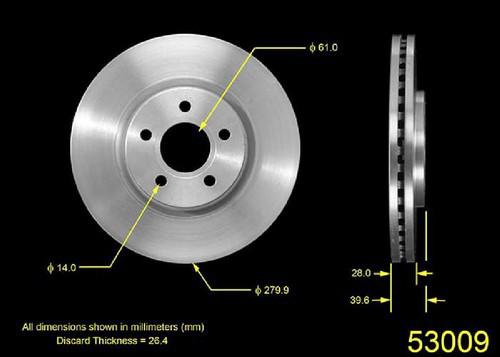 Bendix prt5385 front brake rotor/disc-disc brake rotor