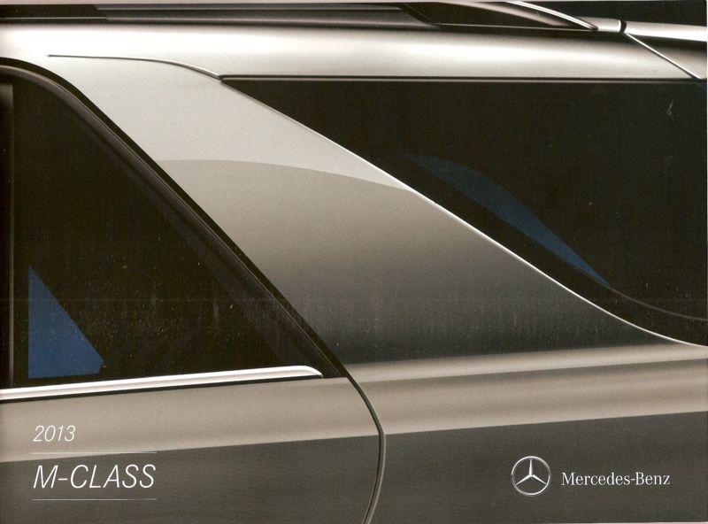 2013 mercedes - benz m class ml350/bluetec/ml 5504matic  22 page brochure