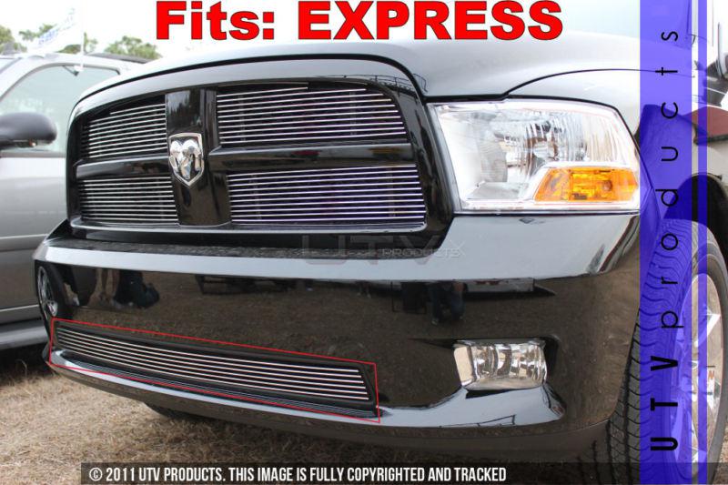 2009 - 2012 dodge ram express 1500 1pc bumper chrome billet grille kit